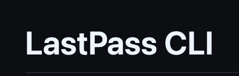 Lastpass Cli Alternatives